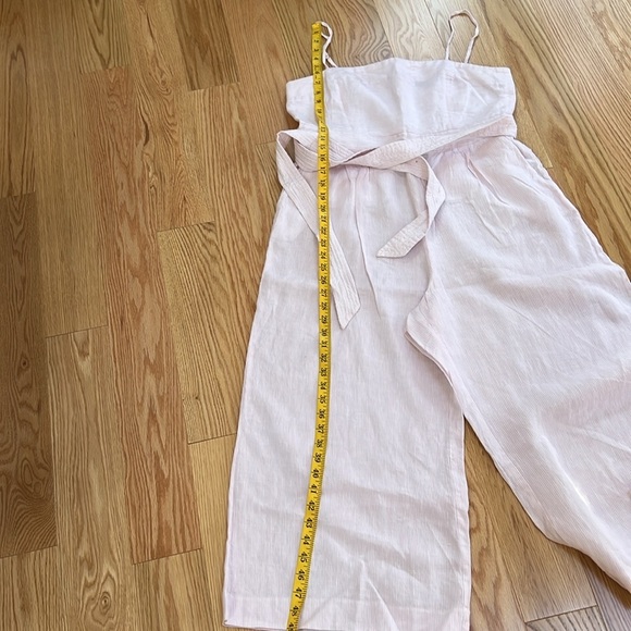 J.Crew SZ 12, spaghetti straps striped jumpsuit in beauchamps linen. - Picture 8 of 13